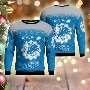 Detroit Lions Winter is Coming Ugly Christmas AOP Sweater For Men And Women - Detroit Lions Winter is Coming Ugly Christmas Sweater Photo 1