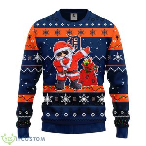 Detroit Tigers Dabbing Santa Claus Christmas Ugly Sweater Product Photo 1