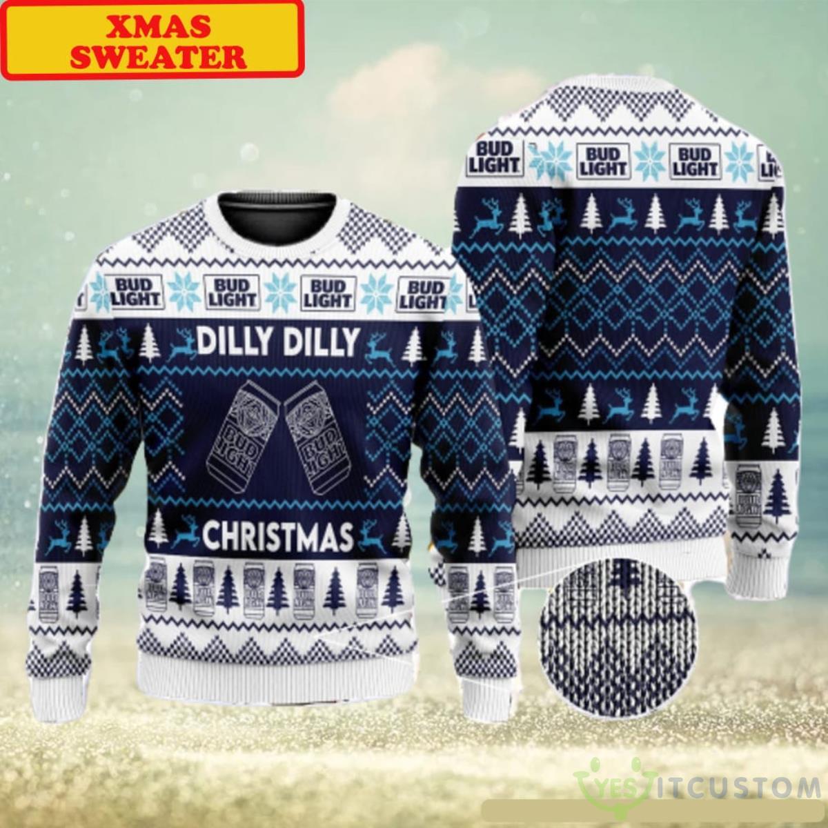 Dilly Dilly Bud Light Beer Ugly Christmas Sweater 3 Dilly Dilly Bud Light Beer Ugly Christmas Sweater - Dilly Dilly Bud Light Beer 3D All Over Printed Ugly Christmas Sweater Christmas Gift For Family_1