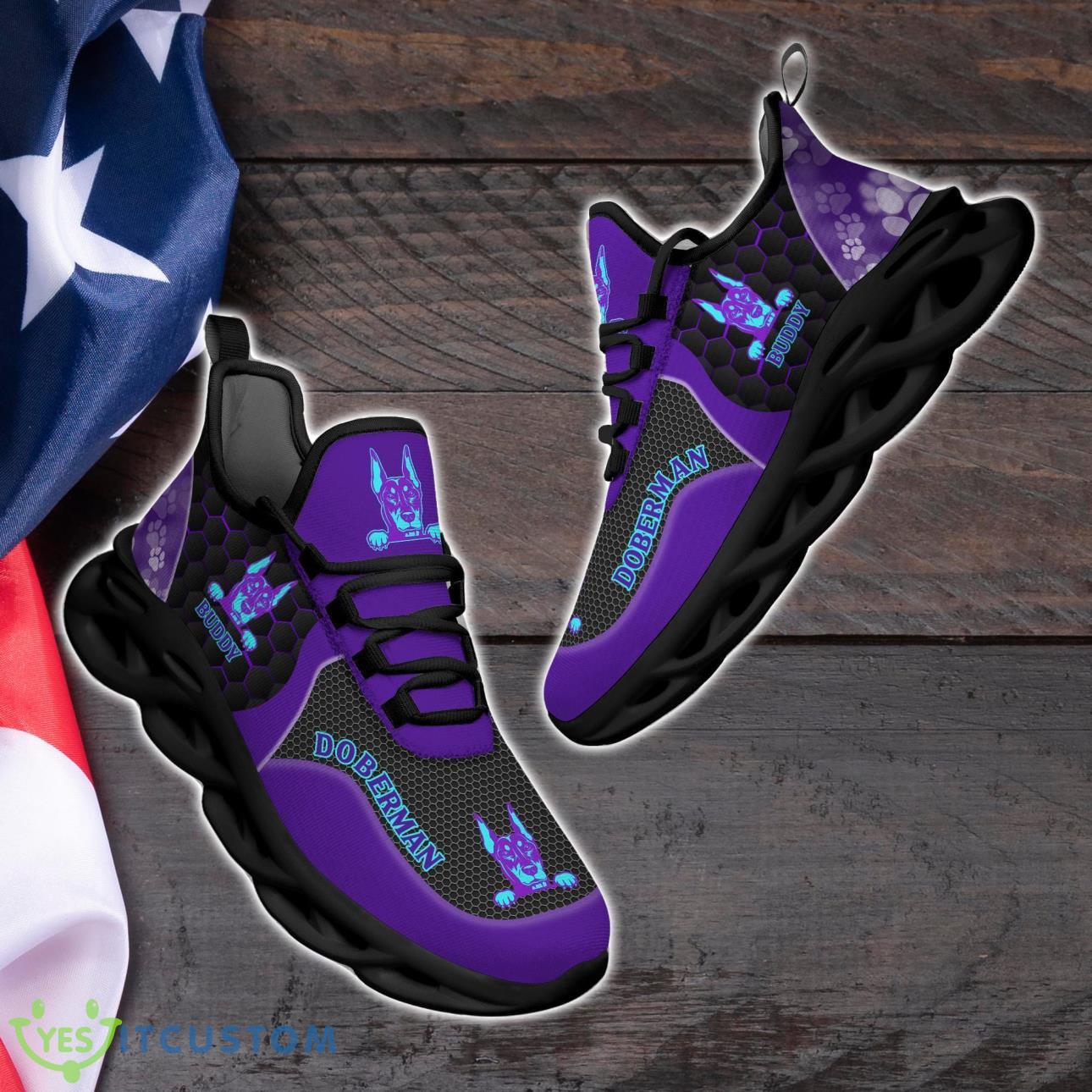 Doberman Pinscher Max Soul Shoes Custom Name 3 Doberman Pinscher Max Soul Shoes Custom Name Product Photo 1