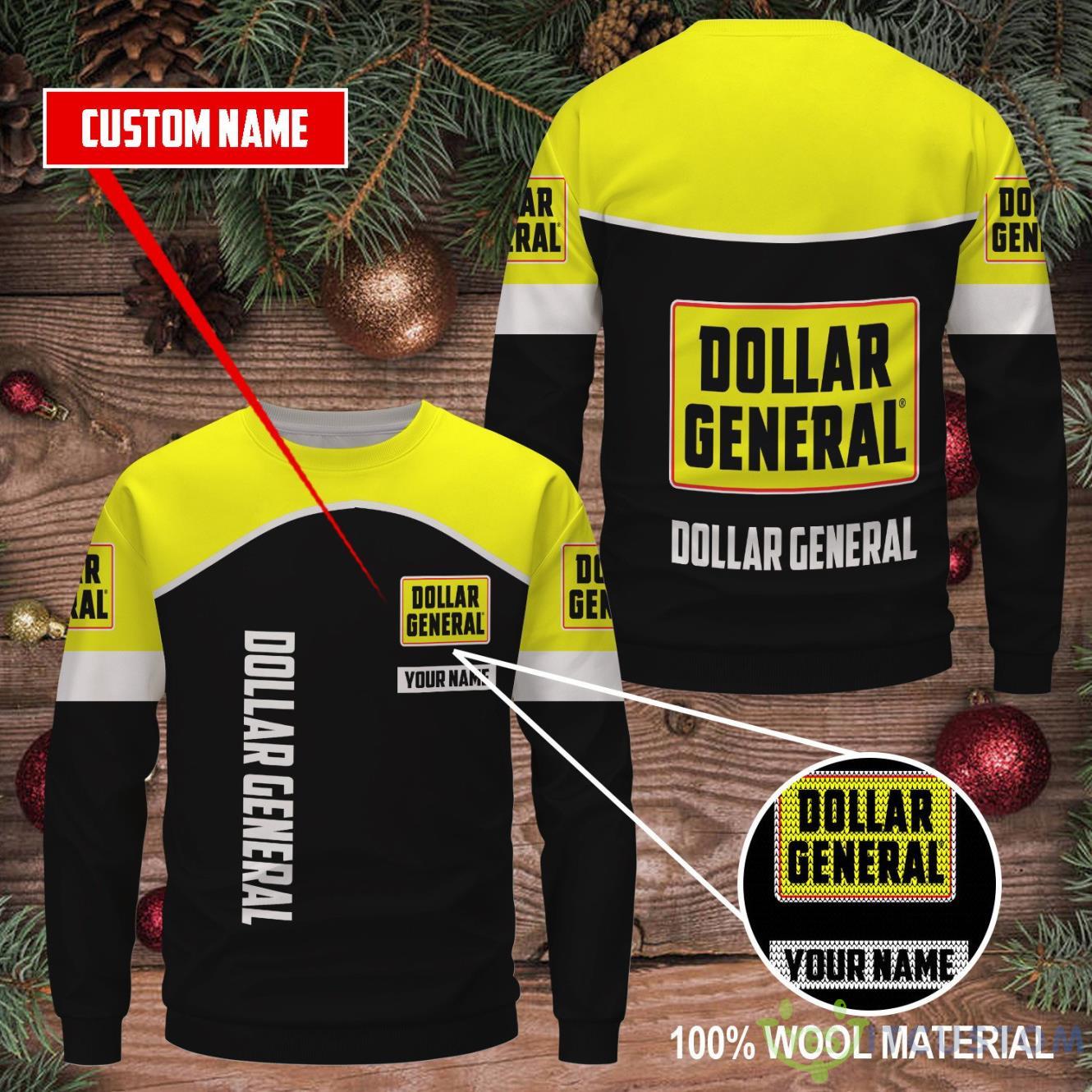 Dollar General Ugly Christmas Sweater Custom Name 3 Dollar General Ugly Christmas Sweater Custom Name Product Photo 1