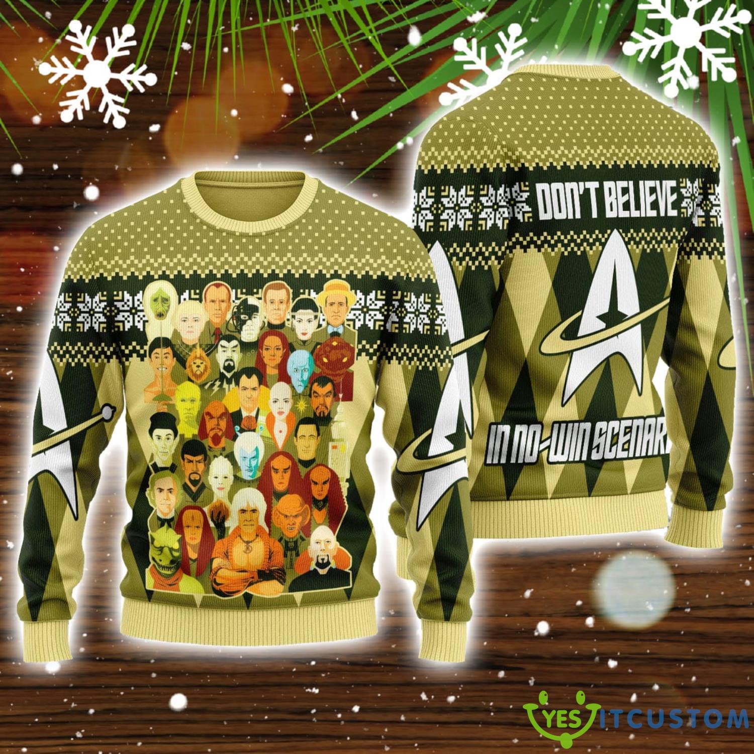 Don’t Believe In No-Win Scenarios Ugly Christmas Sweater Christmas Gifts Unisex 3 Don’t Believe In No-Win Scenarios Ugly Christmas Sweater Christmas Gifts Unisex Product Photo 1