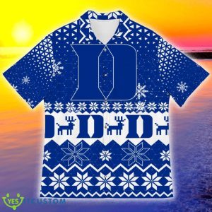Duke Blue Devils Sports Football American Ugly Christmas Hawaiian Shirt - Duke Blue Devils Sports Football American Ugly Christmas Sweater New Trends For Fans Club Gifts Unisex Hawaiian Shirt-3D Hawaiian Shirt_3