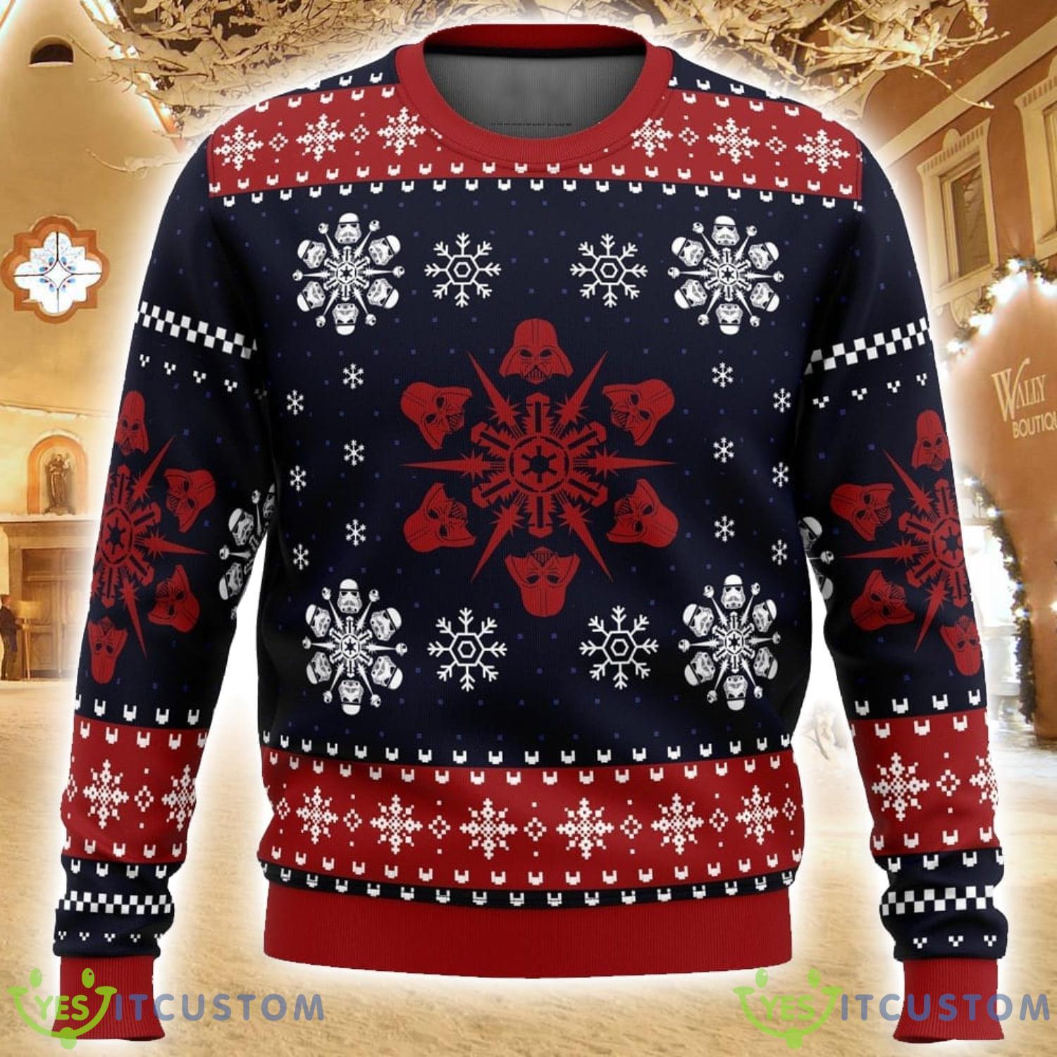 Empire Snowflakes Star Wars Ugly Christmas Sweater Holiday Party Sweater Christmas Gift 8 Empire Snowflakes Star Wars Ugly Christmas Sweater Holiday Party Sweater Christmas Gift Product Photo 2