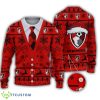 EPL AFC Bournemouth Vest Pattern Logo Santa Hat Christmas Ugly Sweater - EPL AFC Bournemouth Vest Pattern Logo Santa Hat Christmas Ugly Sweater