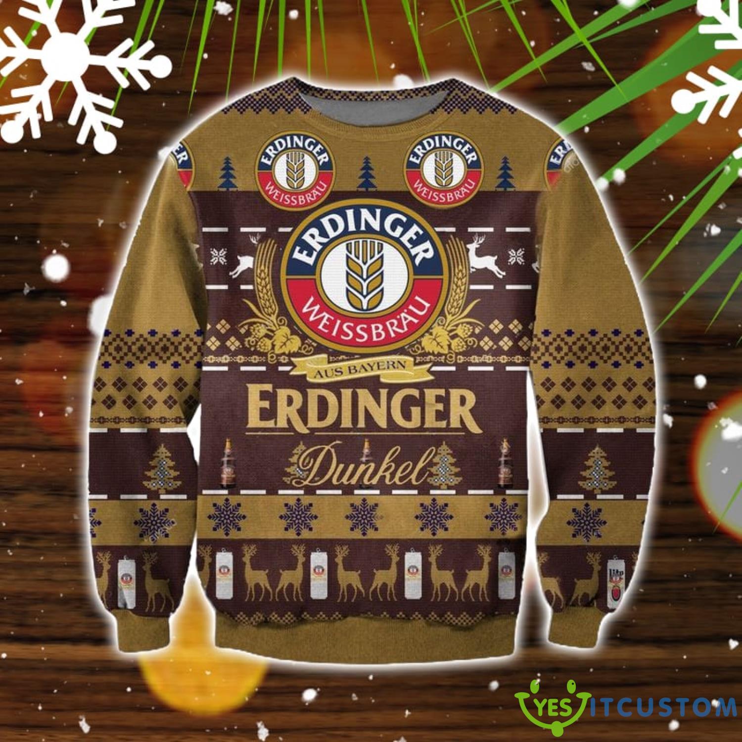 Erdinger 3D Ugly Christmas Sweater Christmas Gift 3 Erdinger 3D Ugly Christmas Sweater Christmas Gift Product Photo 1