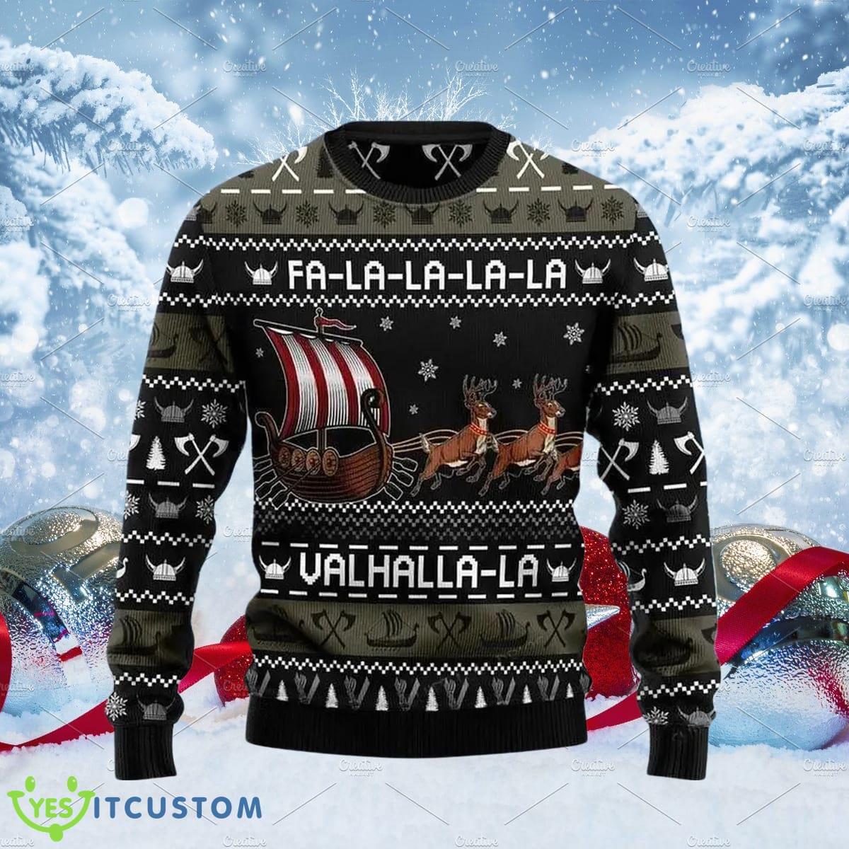 Fa-La-La-Valhalla Viking Christmas Ugly Christmas Sweater A Luxurious Gift For Loved Ones 3 Fa-La-La-Valhalla Viking Christmas Ugly Christmas Sweater A Luxurious Gift For Loved Ones Product Photo 1