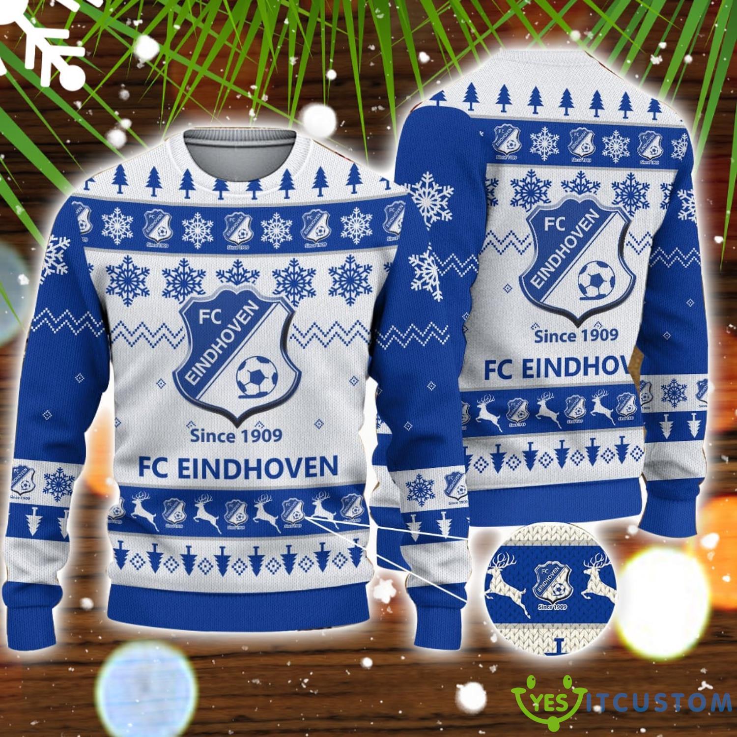 FC Eindhoven 3D Sweater Gift Ugly Christmas Sweater 7 FC Eindhoven 3D Sweater Gift Ugly Christmas Sweater Product Photo 1