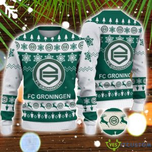 FC Groningen 3D Sweater Gift Ugly Christmas Sweater Product Photo 1