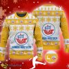 F.C. Hansa Rostock Big Logo Ugly Snowflakes Reindeer Yellow Sweater AOP Gift For Fans - F.C. Hansa Rostock Big Logo Ugly Snowflakes Reindeer Yellow Sweater AOP Gift For Fans