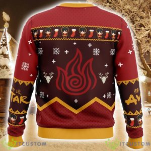 Firebenders Fire Nation Avatar 3D Ugly Christmas Sweater Christmas Gift Holiday Gift For Family Product Photo 3