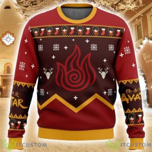 Firebenders Fire Nation Avatar 3D Ugly Christmas Sweater Christmas Gift Holiday Gift For Family Product Photo 1