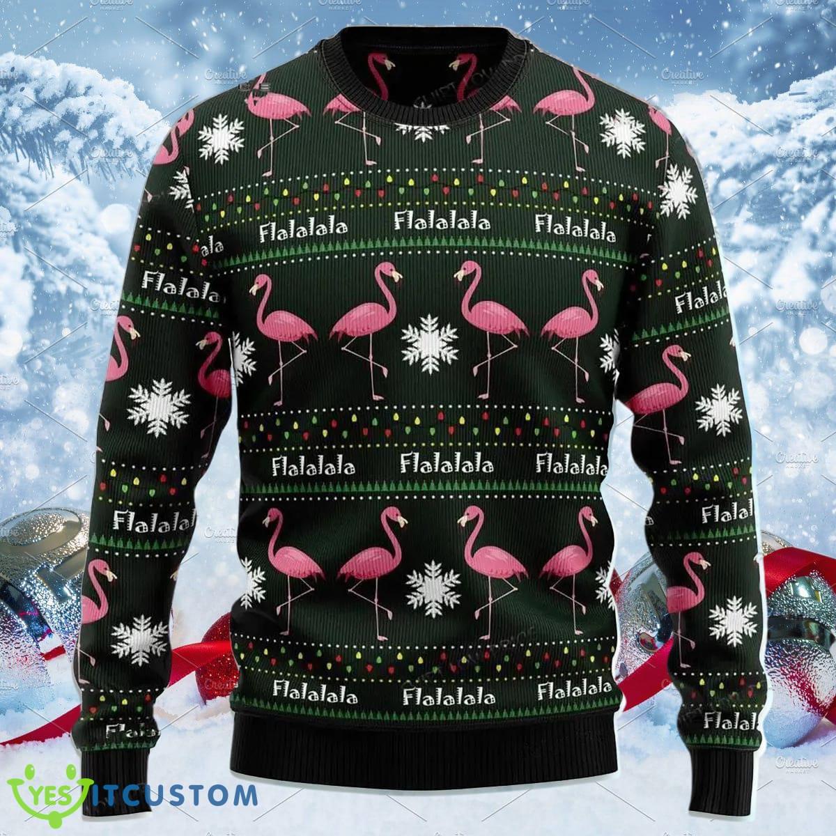 Flamingo Flalala Ugly Christmas Sweater A Luxurious Gift For Loved Ones 3 Flamingo Flalala Ugly Christmas Sweater A Luxurious Gift For Loved Ones Product Photo 1