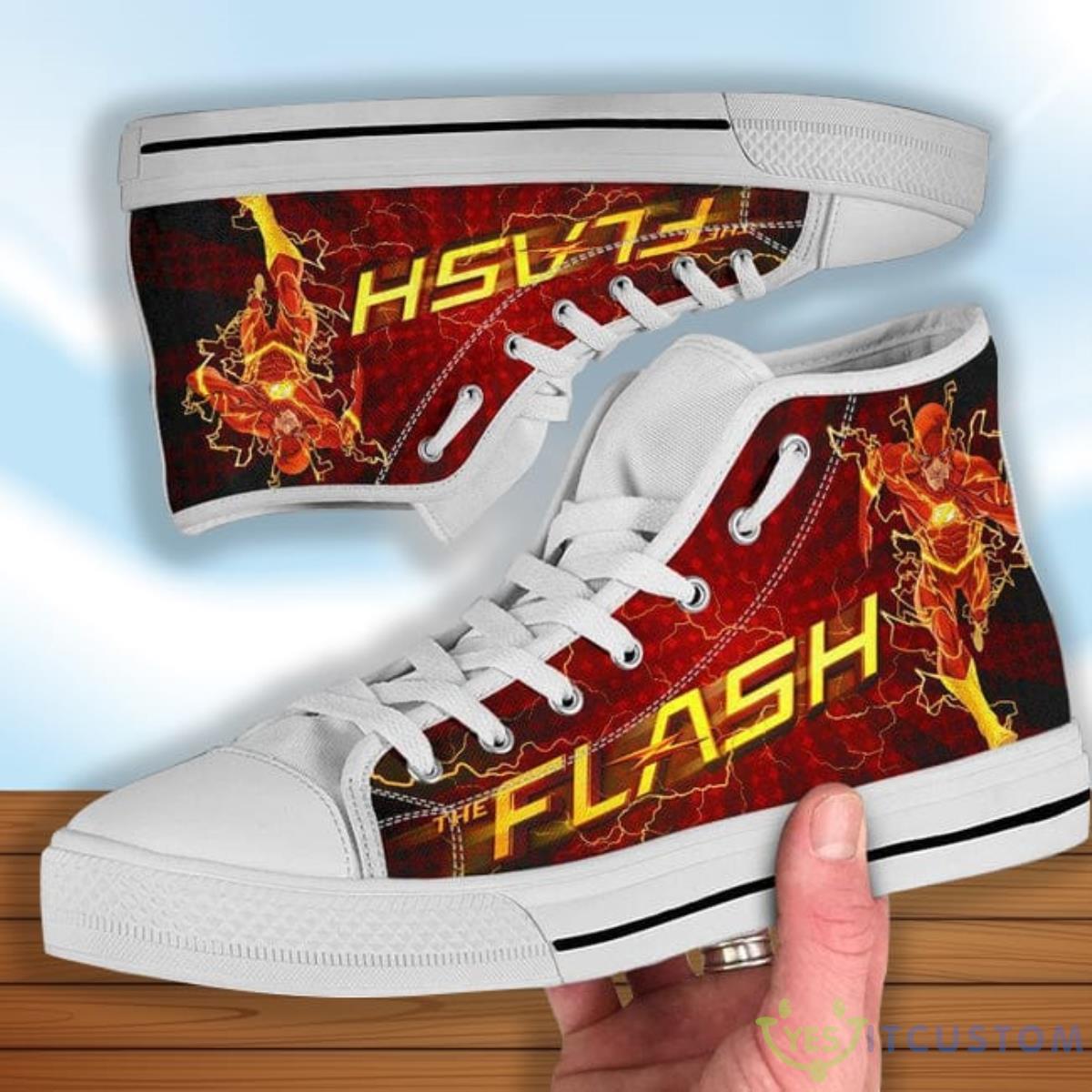 Flash Sneakers Super Heroes High Top Shoes 4 Flash Sneakers Super Heroes High Top Shoes Product Photo 4