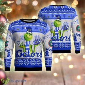 Florida Gators The Grinch Knitted Christmas Sweater Gift For Fans - Florida Gators The Grinch Ugly Christmas Sweater Photo 1