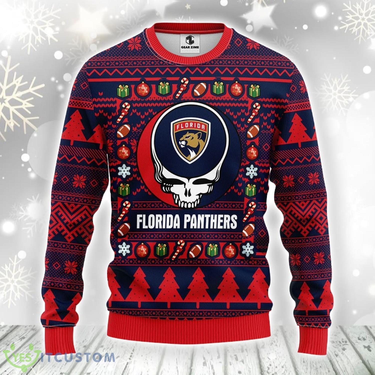 Florida Panthers Grateful Dead Ugly Christmas Sweater Cute Gift For Christmas Party 3 Florida Panthers Grateful Dead Ugly Christmas Sweater Cute Gift For Christmas Party Product Photo 1