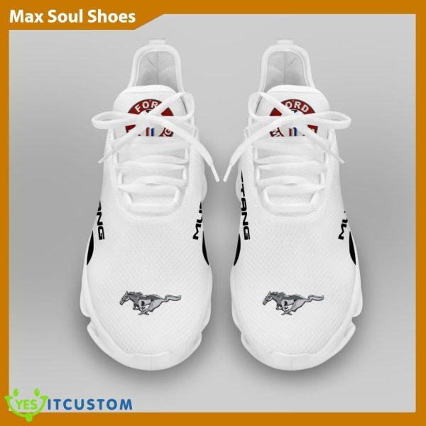 FORD MUSTANG Racing Car Running Sneakers Emblem Max Soul Shoes For Men And Women - FORD MUSTANG Chunky Sneakers White Black Max Soul Shoes For Men And Women Photo 3