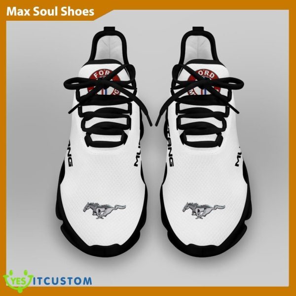 FORD MUSTANG Racing Car Running Sneakers Emblem Max Soul Shoes For Men And Women - FORD MUSTANG Chunky Sneakers White Black Max Soul Shoes For Men And Women Photo 4