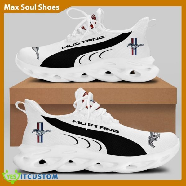 FORD MUSTANG Racing Car Running Sneakers Emblem Max Soul Shoes For Men And Women - FORD MUSTANG Chunky Sneakers White Black Max Soul Shoes For Men And Women Photo 1