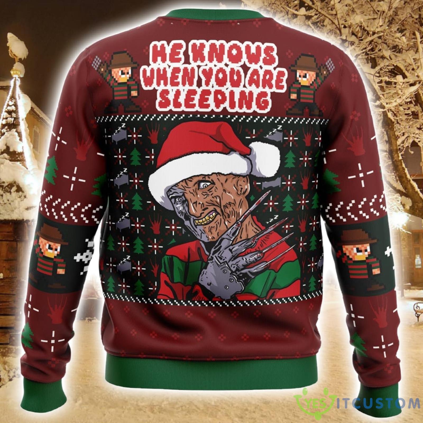 Fred Claws Christmas Freddy Krueger Ugly Christmas Sweater Cute Christmas Gift For Family 3 Fred Claws Christmas Freddy Krueger Ugly Christmas Sweater Cute Christmas Gift For Family Product Photo 3