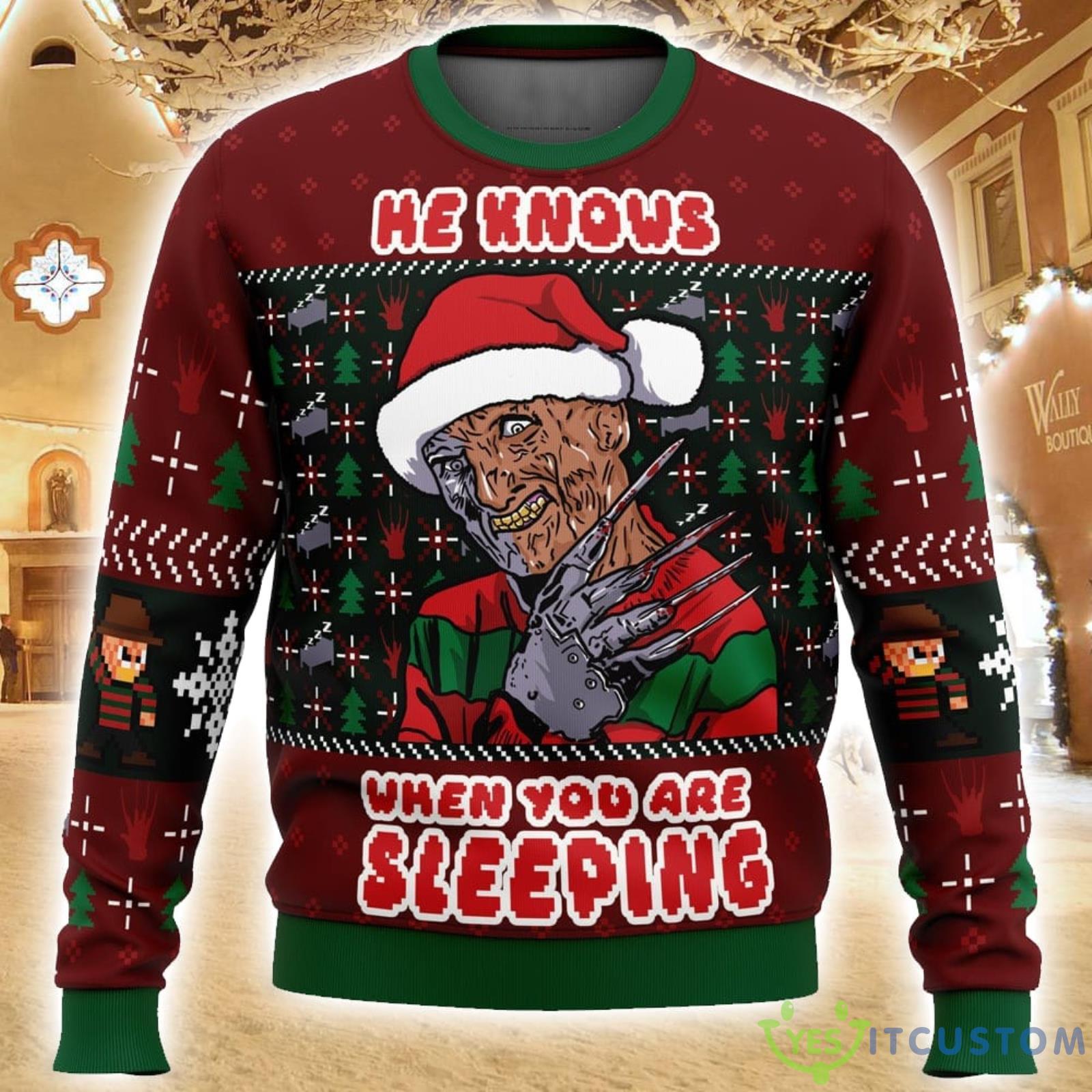 Fred Claws Christmas Freddy Krueger Ugly Christmas Sweater Cute Christmas Gift For Family 7 Fred Claws Christmas Freddy Krueger Ugly Christmas Sweater Cute Christmas Gift For Family Product Photo 1