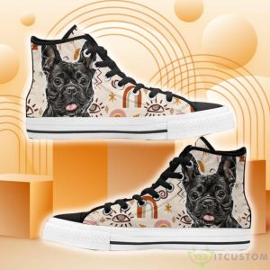 French Bulldog High Top Shoes Product Photo 1