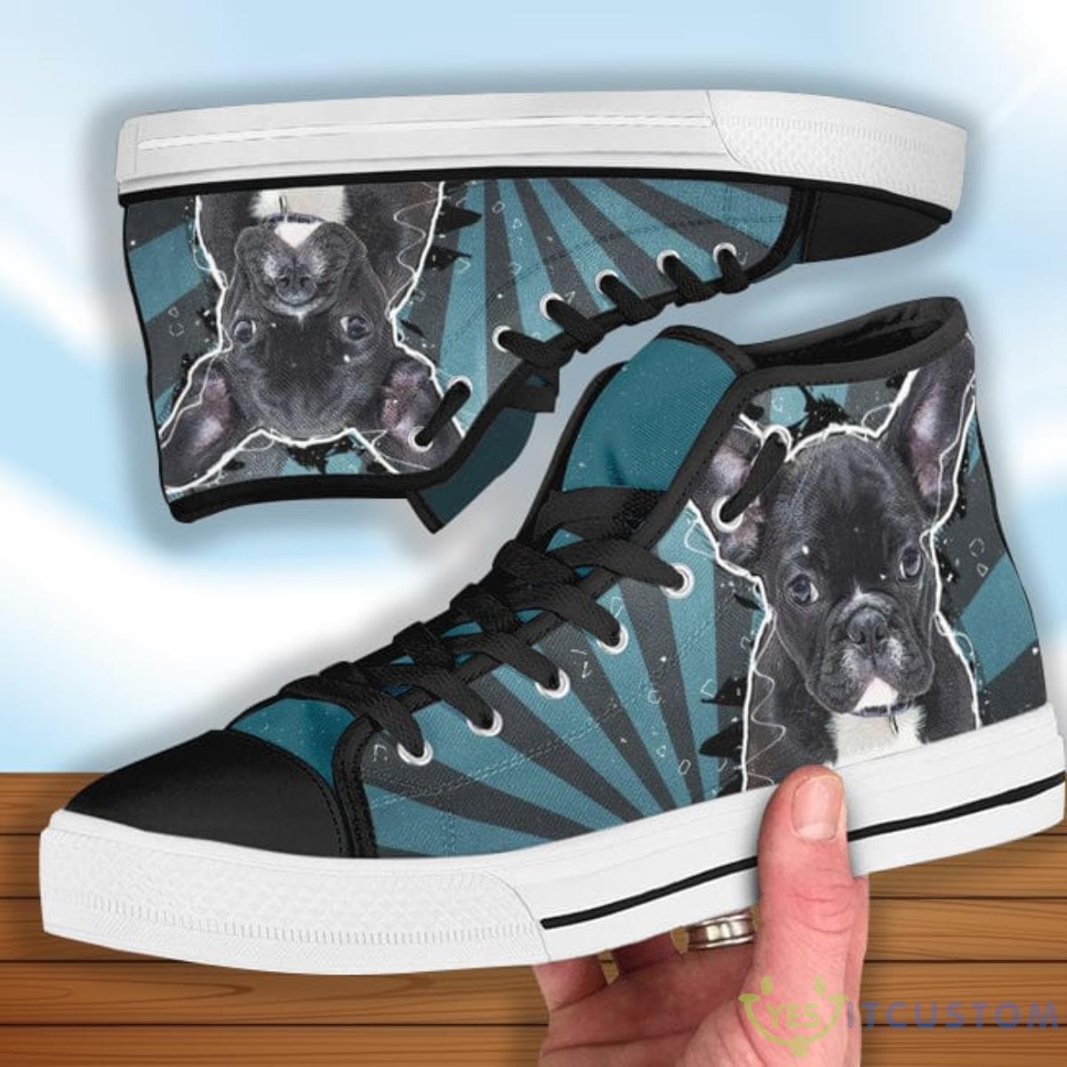 French Bulldog High Top Shoes For Fans 2 French Bulldog High Top Shoes For Fans Product Photo 2