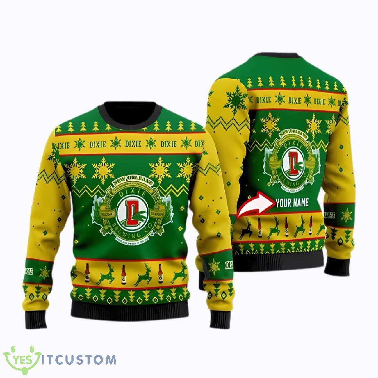 Funny Dixie Beer Custom Ugly Christmas Sweaters 3 Funny Dixie Beer Custom Ugly Christmas Sweaters Product Photo 1