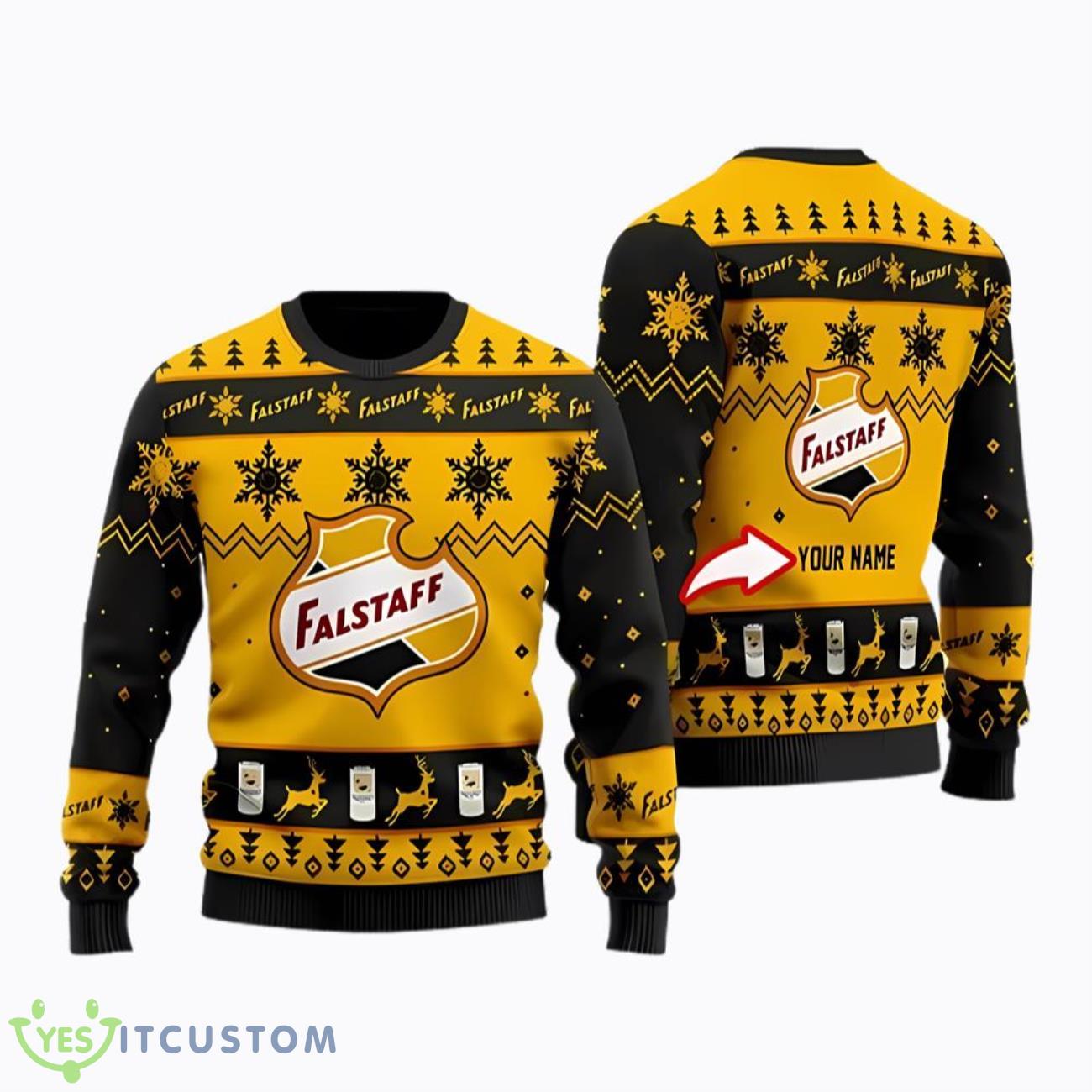 Funny Falstaff Beer Custom Ugly Christmas Sweaters 3 Funny Falstaff Beer Custom Ugly Christmas Sweaters Product Photo 1