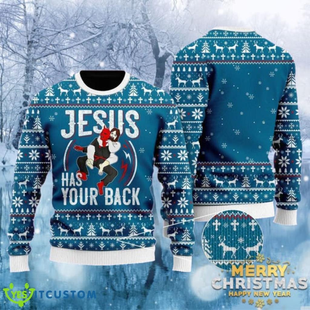 Funny Jesus Has Your Back Jiu Jitsu Ugly Christmas Gift For Men And Women, Christmas Gift Us2037_2272 3 Funny Jesus Has Your Back Jiu Jitsu Ugly Christmas Gift For Men And Women, Christmas Gift Us2037_2272 Product Photo 1