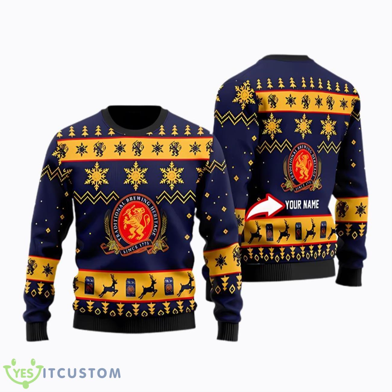 Funny Strohs Beer Personalized Ugly Christmas Sweaters 3 Funny Strohs Beer Personalized Ugly Christmas Sweaters Product Photo 1