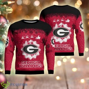 Georgia Bulldods Winter is Coming Knitted Christmas 3D Sweater Gift For Christmas - Georgia Bulldods Winter is Coming Ugly Christmas Sweater Photo 1