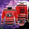 Georgia Bulldogs Custom Name And Number Sport Fans Christmas Gift Ugly Christmas Sweater Product Photo 1