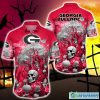 Georgia Bulldogs Halloween Trending Skull 3D Hawaiian Shirt For Fans Gift Christmas Men And Women - Georgia Bulldogs Halloween Skull Trending Hawaii Shirt New Arrivals_1