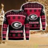 Georgia Bulldogs Logo Big Snowflake Pattern Ugly Christmas Sweater Product Photo 1