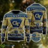 Georgia Tech Yellow Jackets Football Team Logo Personalized Ugly Christmas Sweater Christmas Gift For Big Fans Product Photo 1