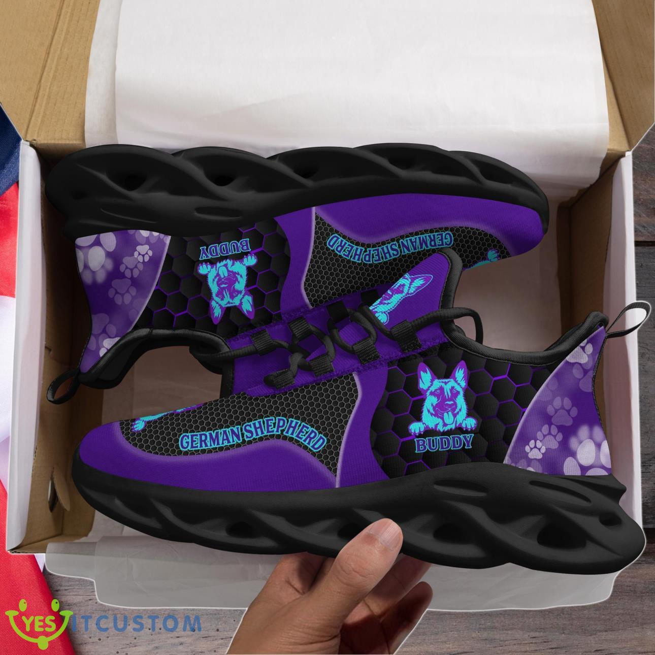 German Shepherd Sneaker Max Soul Shoes Custom Name 6 German Shepherd Sneaker Max Soul Shoes Custom Name Product Photo 2