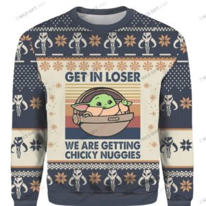 Get In Loser Baby Yoda Christmas Ugly Sweater Product Photo 1