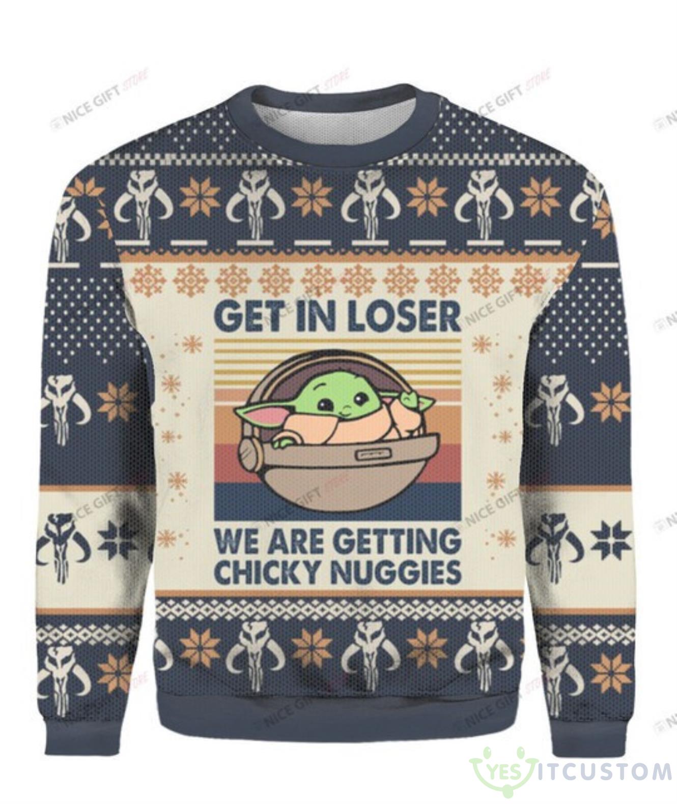 Get In Loser Baby Yoda Christmas Ugly Sweater 5 Get In Loser Baby Yoda Christmas Ugly Sweater Product Photo 1