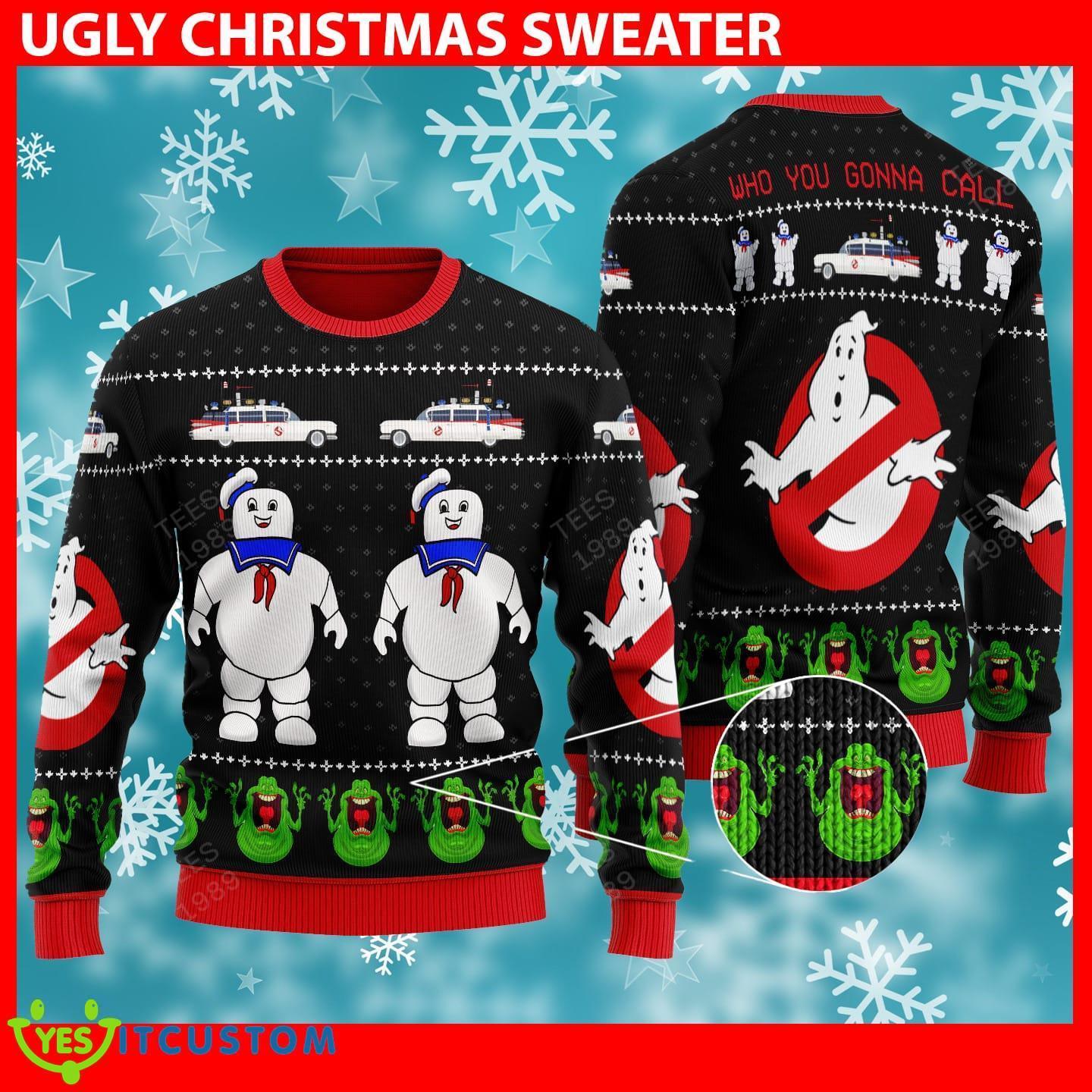 Ghostbusters Happy Halloween Design Ugly 3D Sweater For Christmas 5 Ghostbusters Happy Halloween Design Ugly 3D Sweater For Christmas - Ghostbusters Happy Halloween V1 Knitted Sweater Photo 1