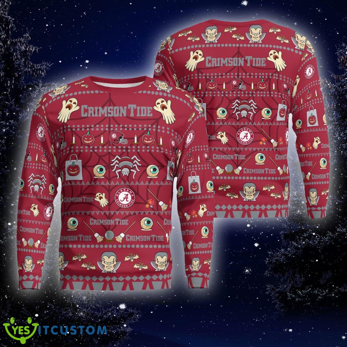 Gift Fans Alabama Crimson Tide Spooky Ghost Pumpkin Knitted Sweater For Men And Women 5 Gift Fans Alabama Crimson Tide Spooky Ghost Pumpkin Knitted Sweater For Men And Women - Alabama Crimson Tide Spooky Ghost Pumpkin Christmas Knitted Sweater Photo 1