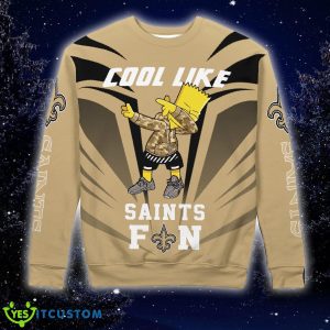 Gift Fans Cool Like New Orleans Saints Fan Bart Simpson Dab Ugly Sweater For Xmas - Cool Like New Orleans Saints Fan Bart Simpson Dab Christmas Knitted Sweater Photo 5
