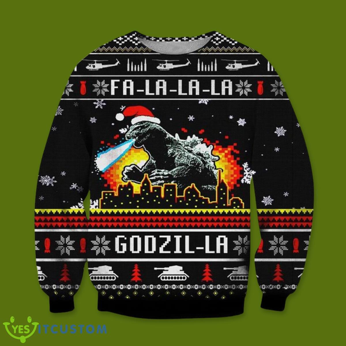 Godzilla Christmas 3D All Over Printed Sweater Impressive Gift For Men And Women 3 Godzilla Christmas 3D All Over Printed Sweater Impressive Gift For Men And Women Product Photo 1