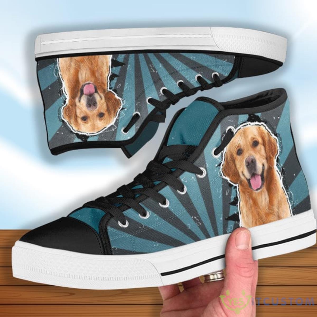 Golden Retriever High Top Shoes 9 Golden Retriever High Top Shoes Product Photo 2