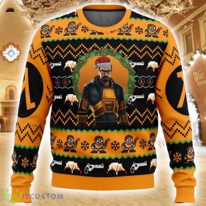 Gordon Freeman Half-Life 3D Ugly Christmas Sweater Christmas Gift Holiday Gift For Family Product Photo 1