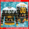 Green Bay Packers Graphics NFL Flowing Milk Ugly Xmas Sweater Custom Number And Name - Green Bay Packers v2 NFL Knitted Sweater Photo 1