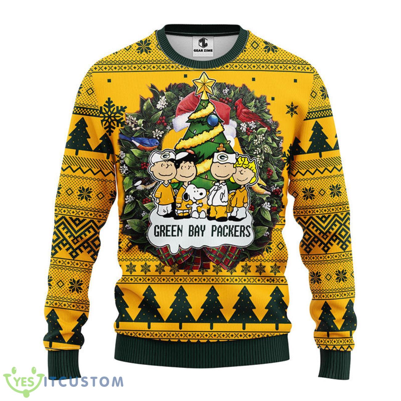 Green Bay Packers Snoopy Dog Christmas Ugly Sweater 5 Green Bay Packers Snoopy Dog Christmas Ugly Sweater Product Photo 1