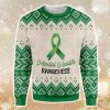 Green Ribbon Mental Health Awareness Ugly Christmas Sweater Product Photo 1