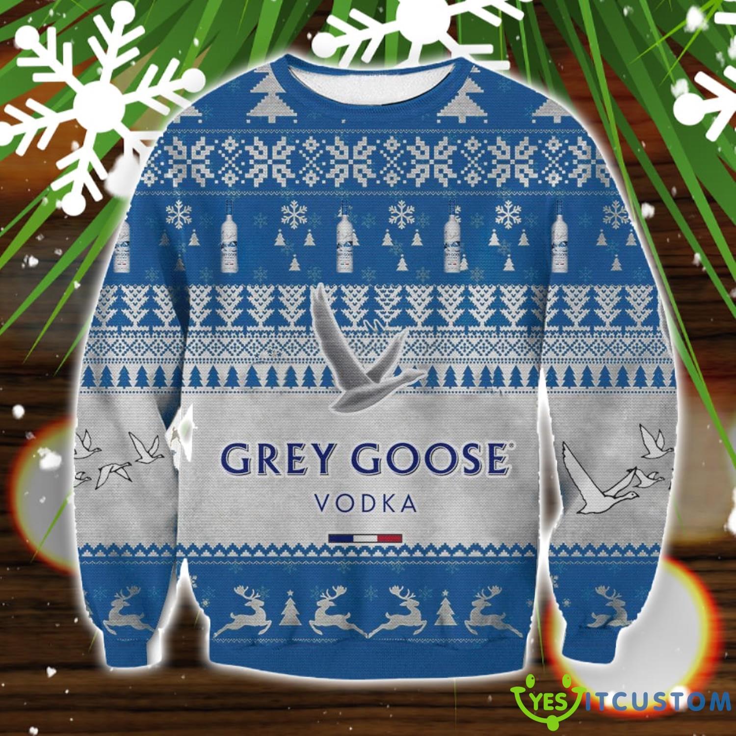 Grey Goose 3D Ugly Christmas Sweater Christmas Gift 3 Grey Goose 3D Ugly Christmas Sweater Christmas Gift Product Photo 1