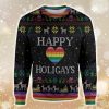 Happy Holigays LGBT Christmas Ugly Sweater Product Photo 1